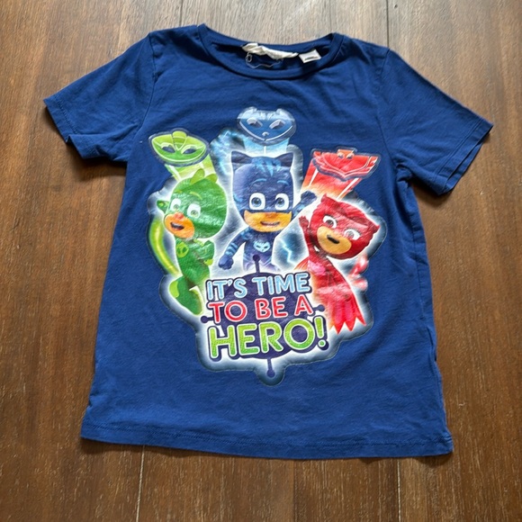 Two (2) Size 6 H&M Lego Ninjago Movie Tee and size 6-8 PJ Masks tee - Picture 8 of 12